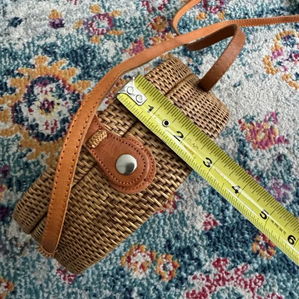 FAITHFULL THE BRAND Round Rattan Bag 100% Atte‎ Reed
